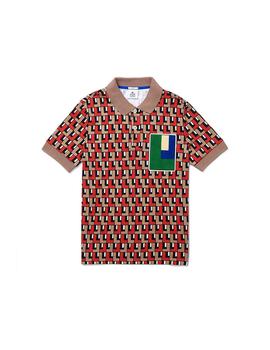 Polo unisex Lacoste LIVE standard fit de algodón estampado