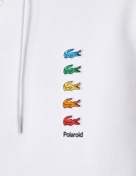 Sudadera unisex de felpa de algodón Lacoste x Polaroid