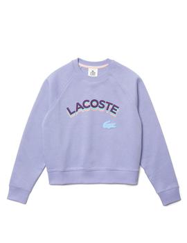 Sudadera cropped de mujer Lacoste LIVE con inscripción
