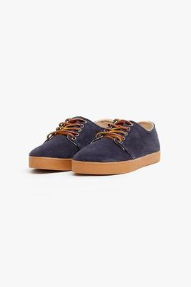 HIGBY SUEDE HYDRO NAVY CARAMEL