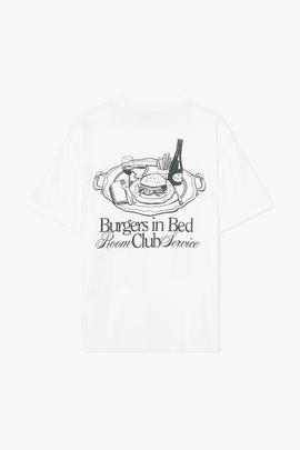 BURGERS IN BED GRAPHIC TEE BLANCO